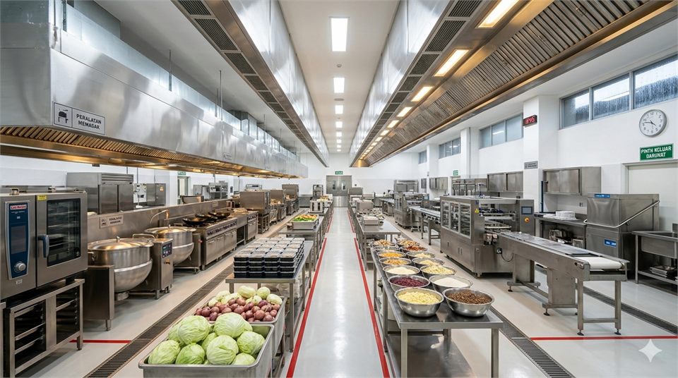 ADFS central kitchen production floor